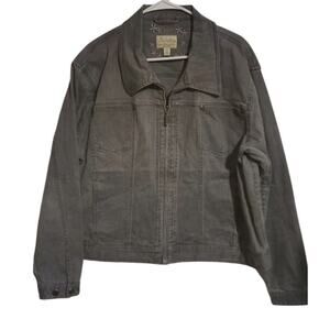 Cabela's Jeans Jacket Coat Size 2xl Plus Woman's Grey Gray Faded Y2K Pockets